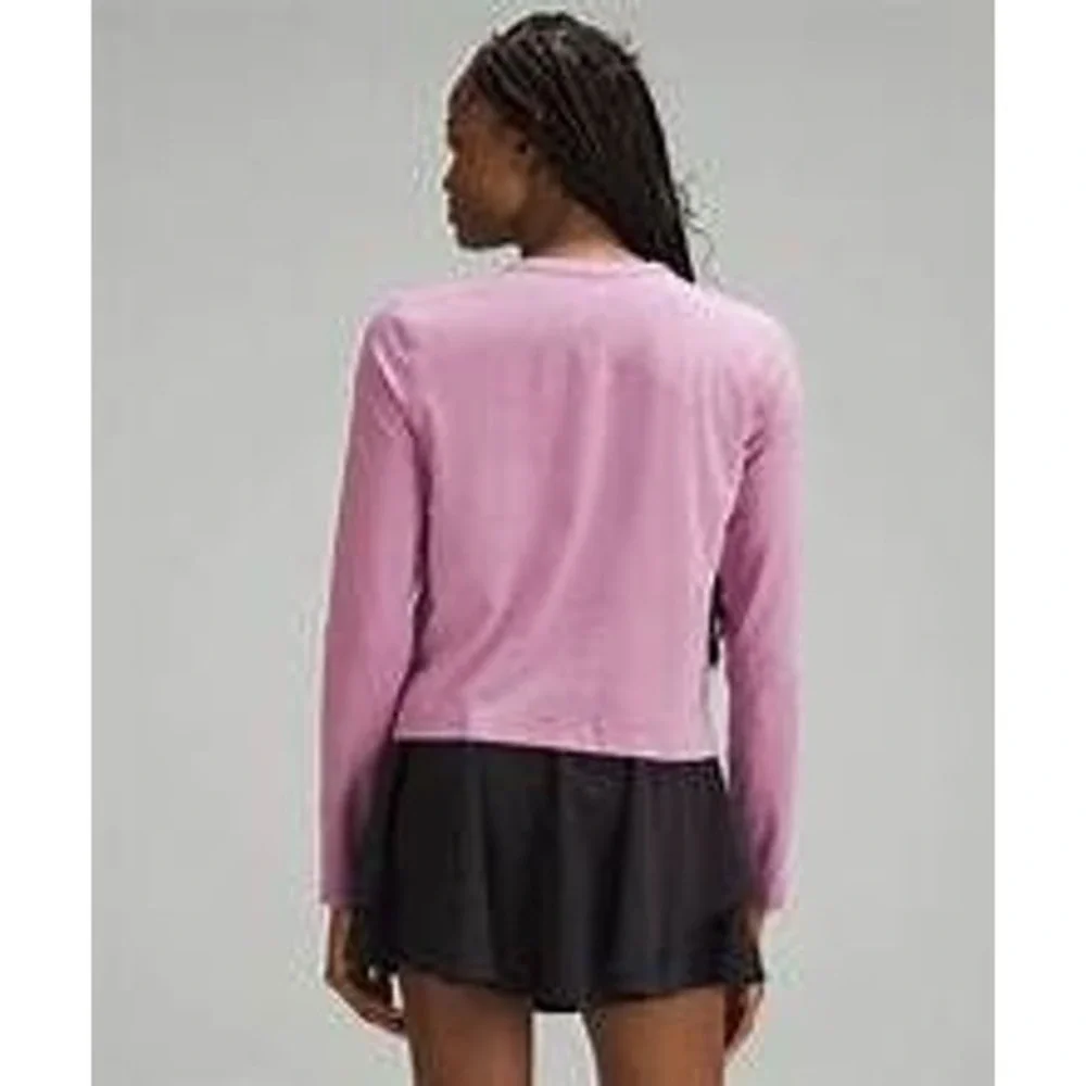 959-Lululemon-Classic-Fit Cotton-Blend Long-Sleeve Shirt-Rose Blush